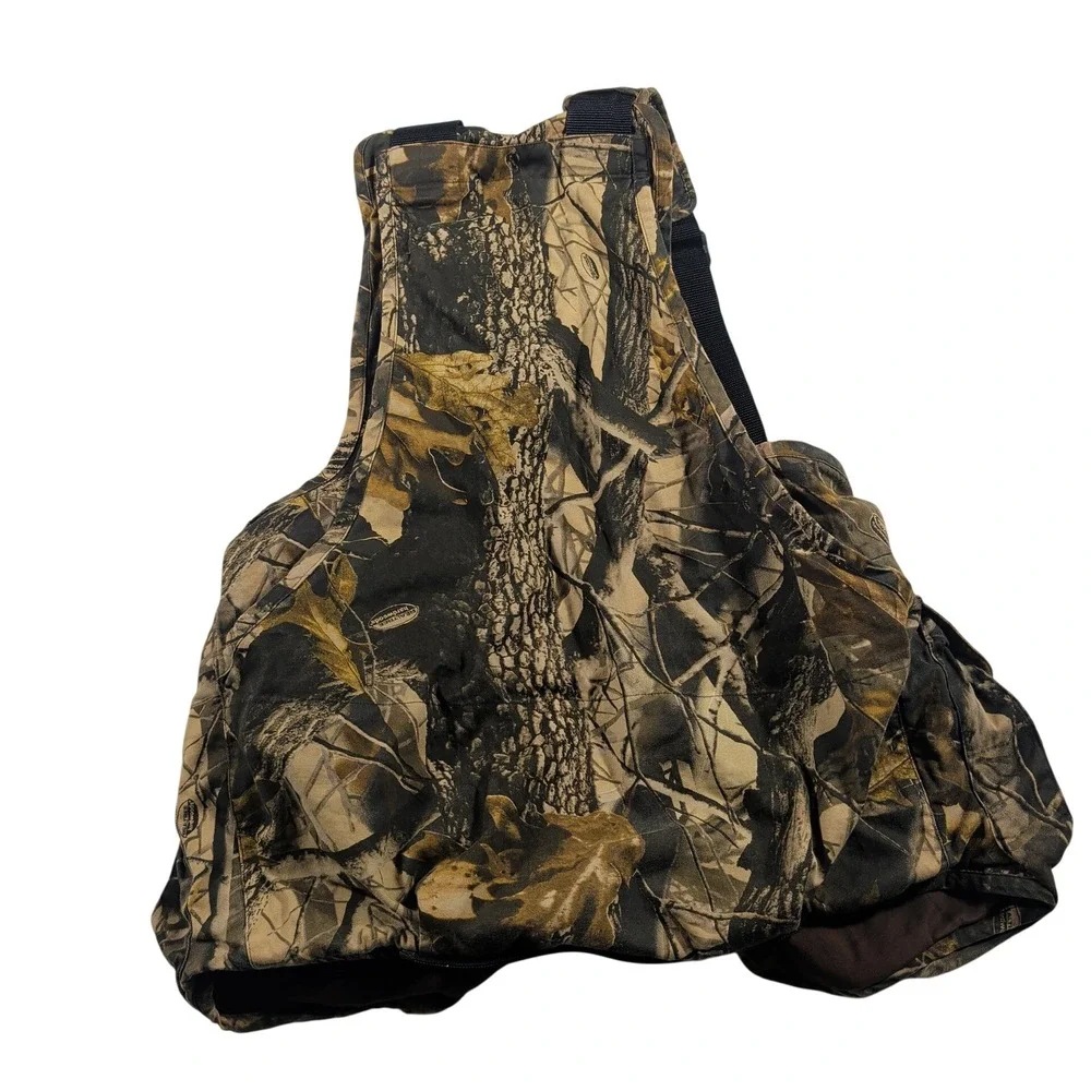 Field & Stream Vest Mens M/L Camo Hunting Realtree Hardwoods Utility Game Bag